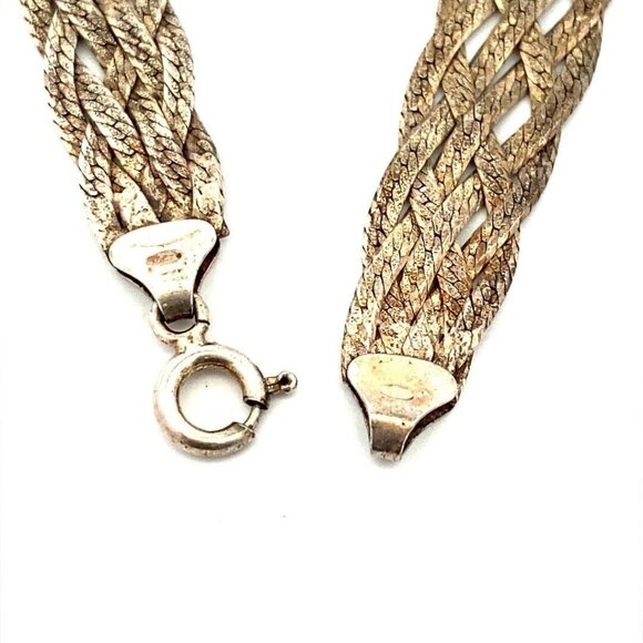 Estate Sterling Silver Braided Chain 7” Bracelet! 132 - Picture 8 of 10